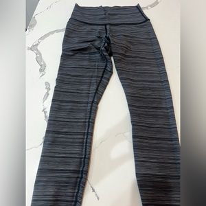Lululemon high waisted align gray stripe leggings